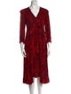 BA&SH Floral Print Midi Length Dress