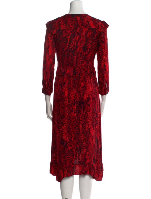 BA&SH Floral Print Midi Length Dress