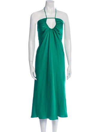 BA&SH Halterneck Knee-Length Dress