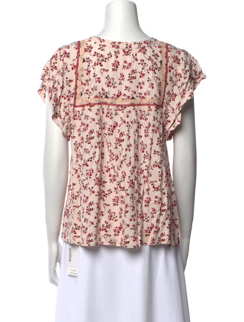 BA&SH Floral Print V-Neck Blouse