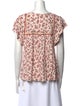 BA&SH Floral Print V-Neck Blouse