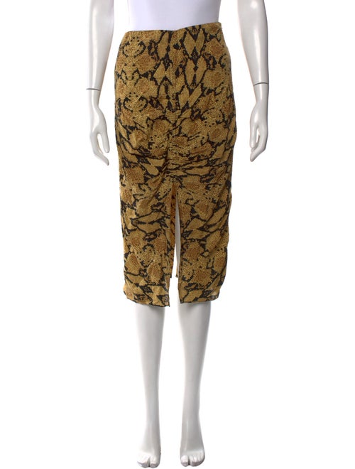 BA&SH Animal Print Knee-Length Skirt