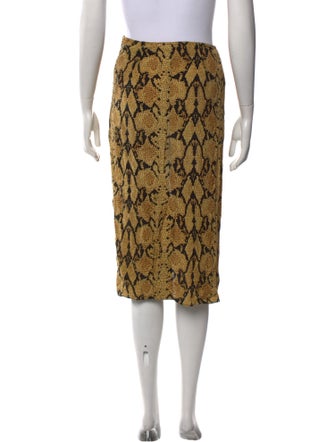 BA&SH Animal Print Knee-Length Skirt