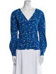 BA&SH Floral Print V-Neck Blouse