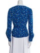 BA&SH Floral Print V-Neck Blouse