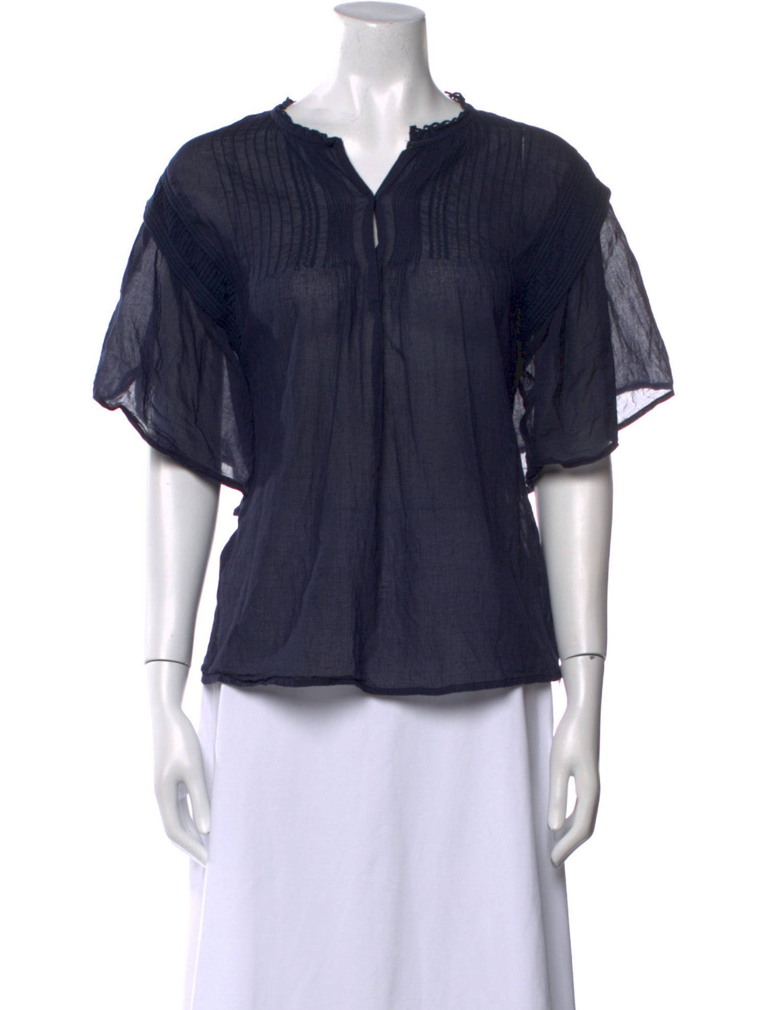 BA&SH V-Neck Short Sleeve Blouse