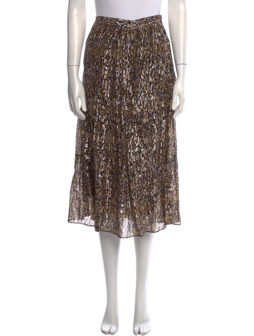 BA&SH Printed Midi Length Skirt