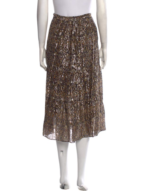 BA&SH Printed Midi Length Skirt