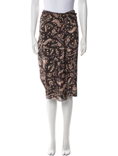 BA&SH Floral Print Knee-Length Skirt