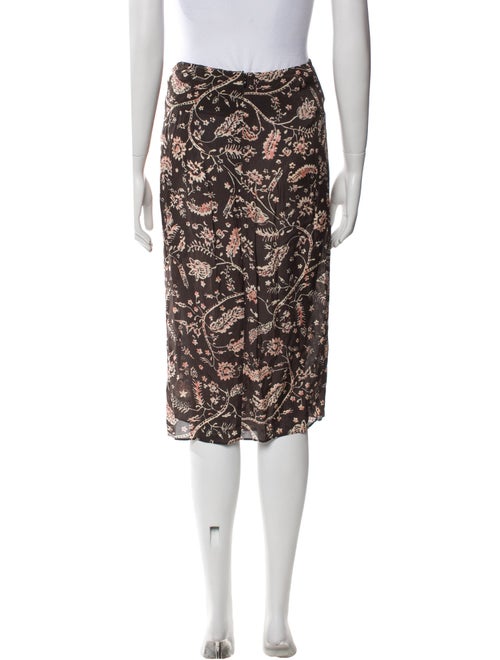 BA&SH Floral Print Knee-Length Skirt