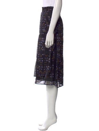 BA&SH Floral Print Midi Length Skirt