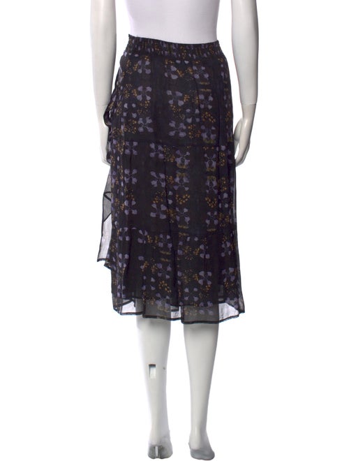 BA&SH Floral Print Midi Length Skirt