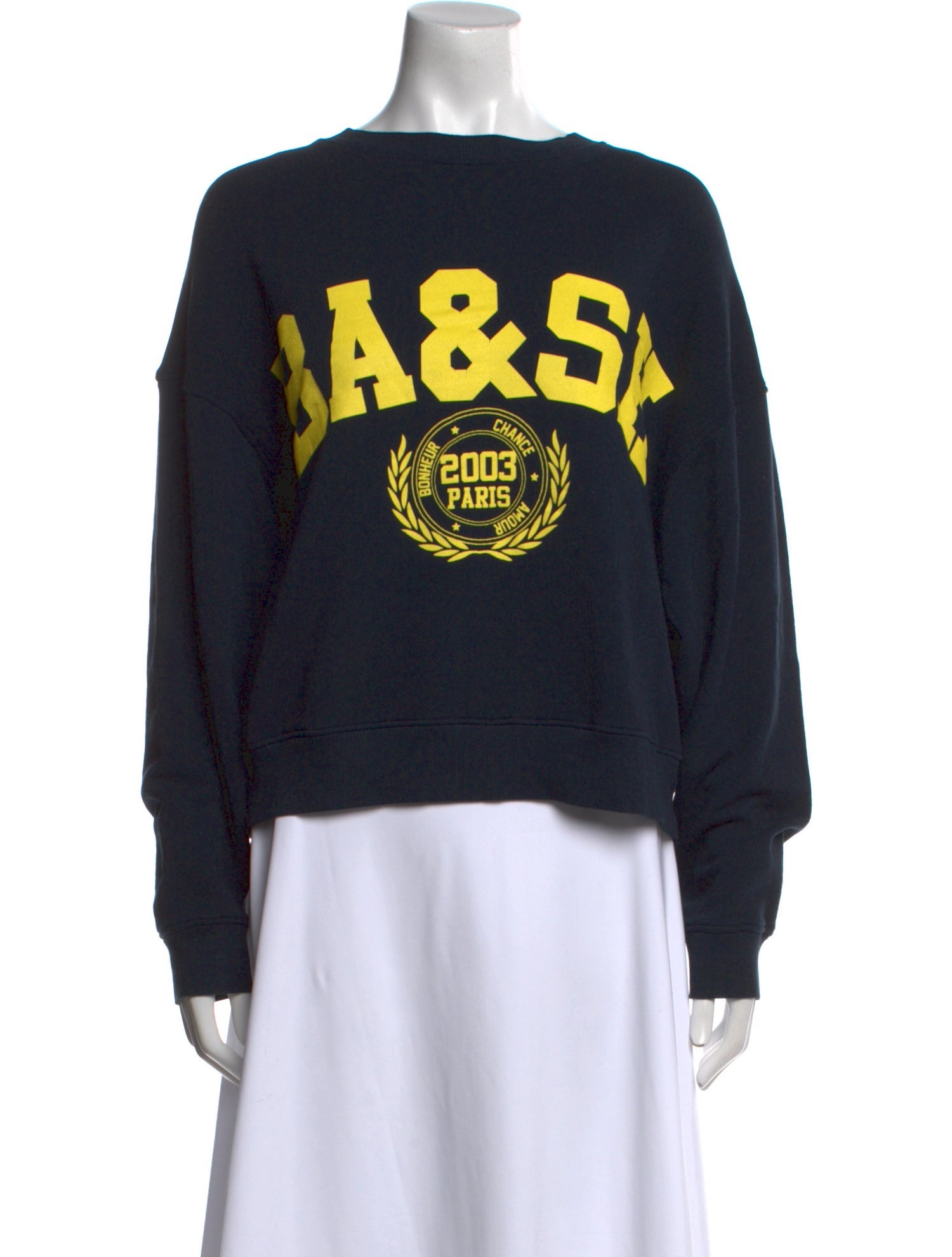 BA&SH Graphic Print Scoop Neck Sweatshirt