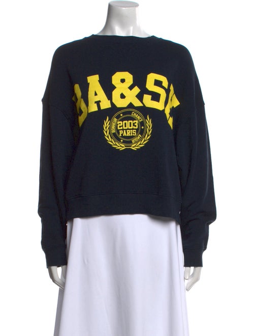 BA&SH Graphic Print Scoop Neck Sweatshirt