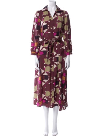 BA&SH Floral Print Midi Length Dress