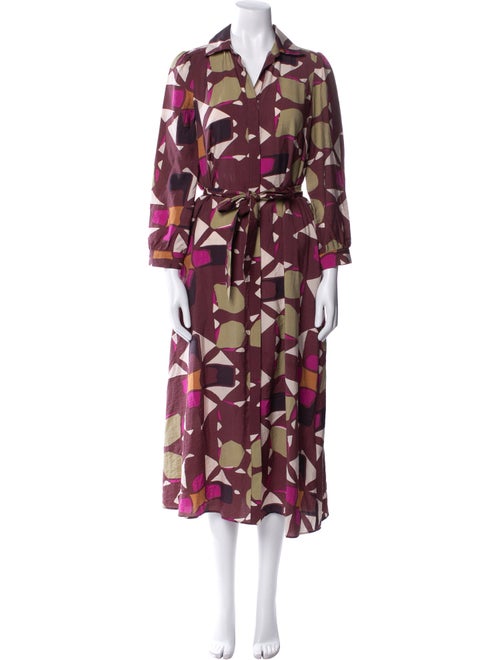 BA&SH Floral Print Midi Length Dress