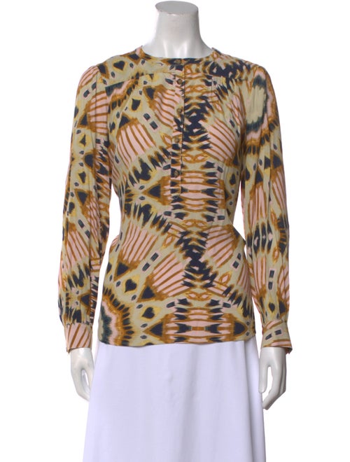 BA&SH Animal Print Crew Neck Blouse