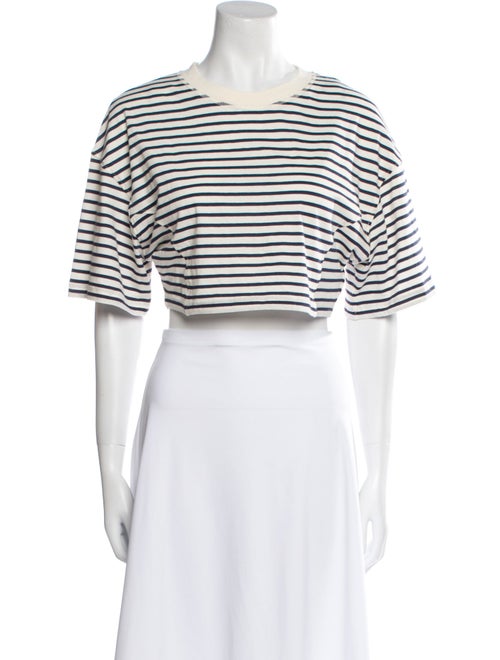 BA&SH Striped Scoop Neck Crop Top