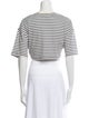 BA&SH Striped Scoop Neck Crop Top