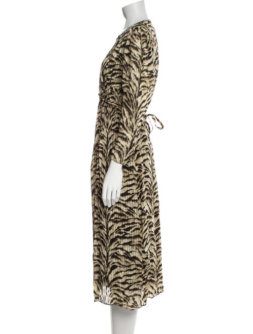 BA&SH Animal Print Midi Length Dress