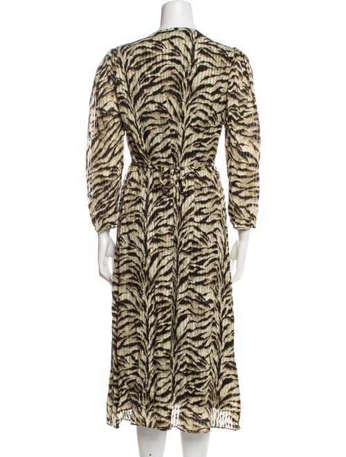 BA&SH Animal Print Midi Length Dress
