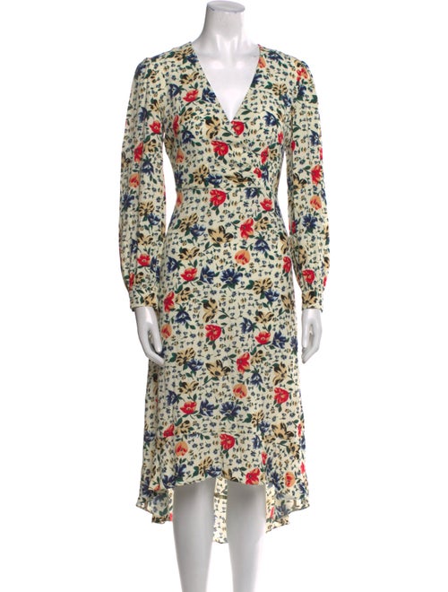 BA&SH Floral Print Midi Length Dress