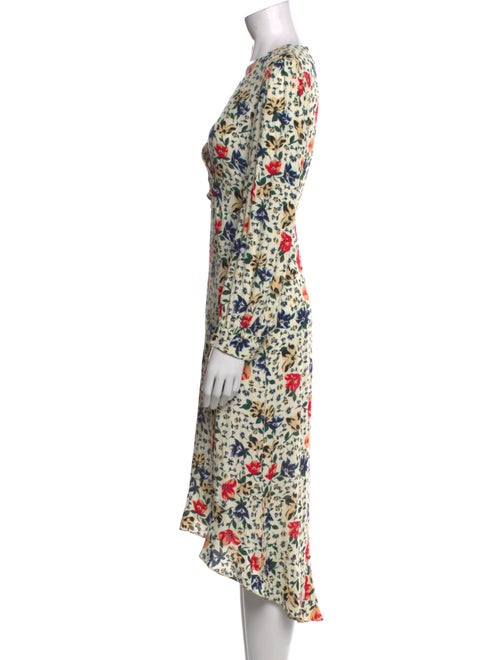 BA&SH Floral Print Midi Length Dress