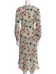 BA&SH Floral Print Midi Length Dress
