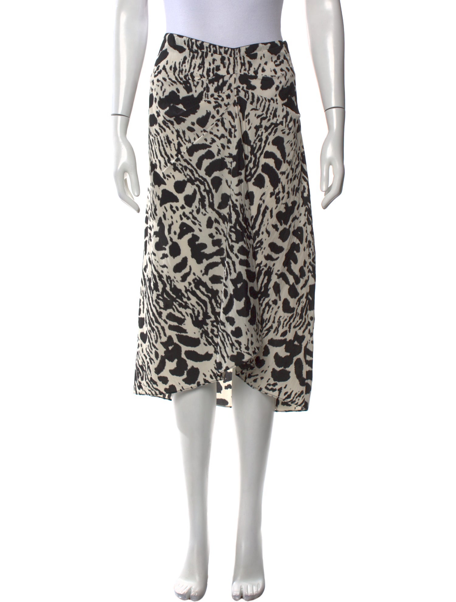 BA&SH Animal Print Midi Length Skirt