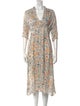 BA&SH Floral Print Long Dress