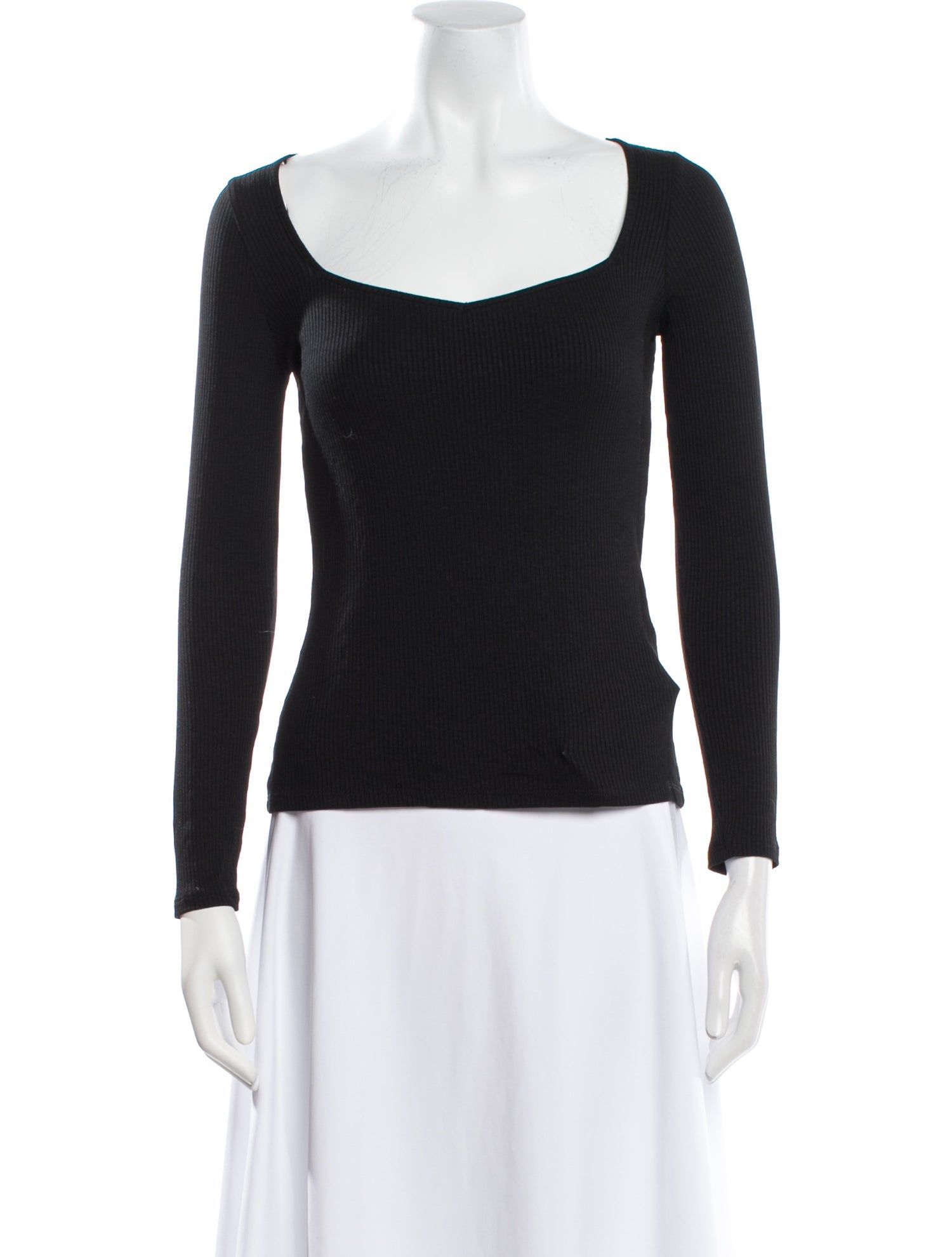 BA&SH Square Neckline Long Sleeve Top