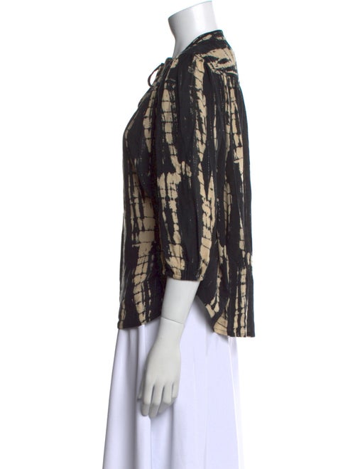 BA&SH Printed V-Neck Blouse