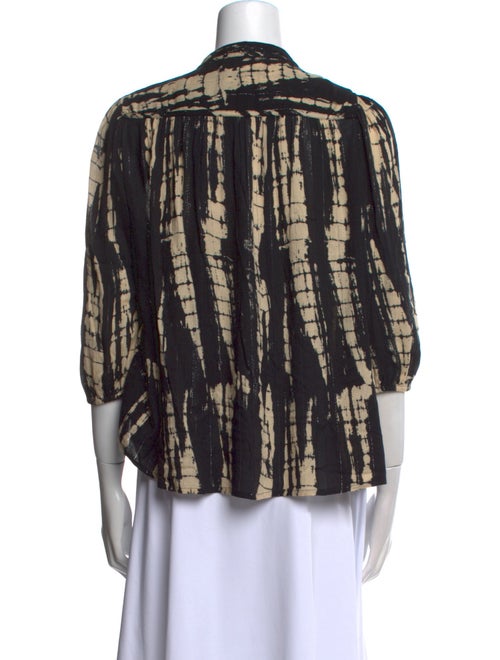BA&SH Printed V-Neck Blouse