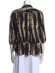 BA&SH Printed V-Neck Blouse