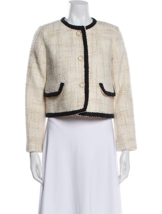 BA&SH Tweed Pattern Evening Jacket