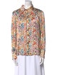 BA&SH Floral Print Long Sleeve Button-Up Top