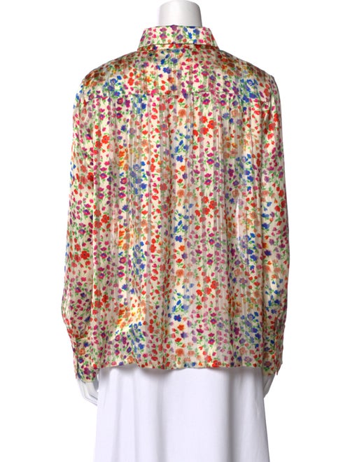BA&SH Floral Print Long Sleeve Button-Up Top
