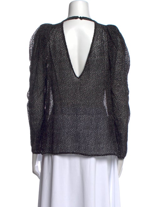 BA&SH Printed Crew Neck Blouse