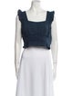 BA&SH Square Neckline Sleeveless Crop Top