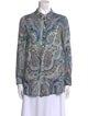 BA&SH Paisley Print Long Sleeve Blouse