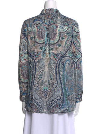 BA&SH Paisley Print Long Sleeve Blouse