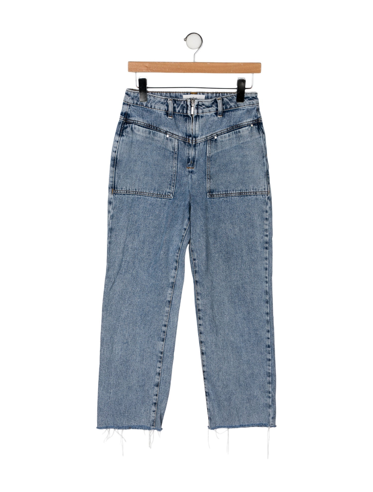BA&SH High-Rise Straight Leg Jeans
