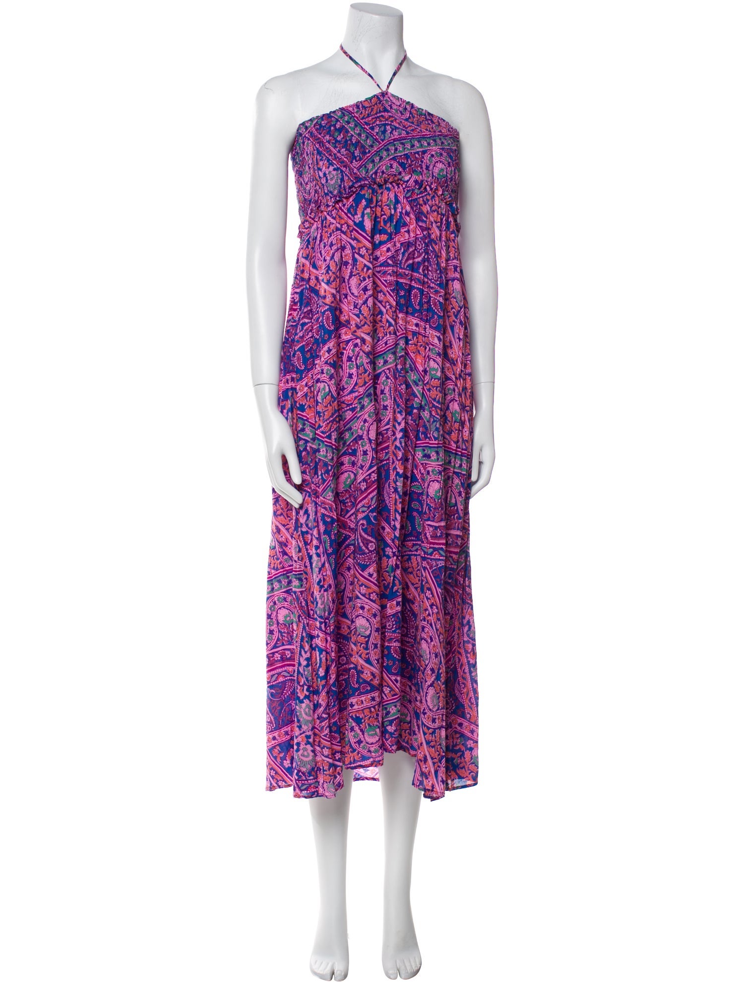 BA&SH Paisley Print Midi Length Dress