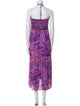 BA&SH Paisley Print Midi Length Dress