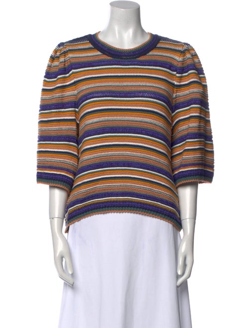 BA&SH Striped Crew Neck Top