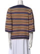 BA&SH Striped Crew Neck Top