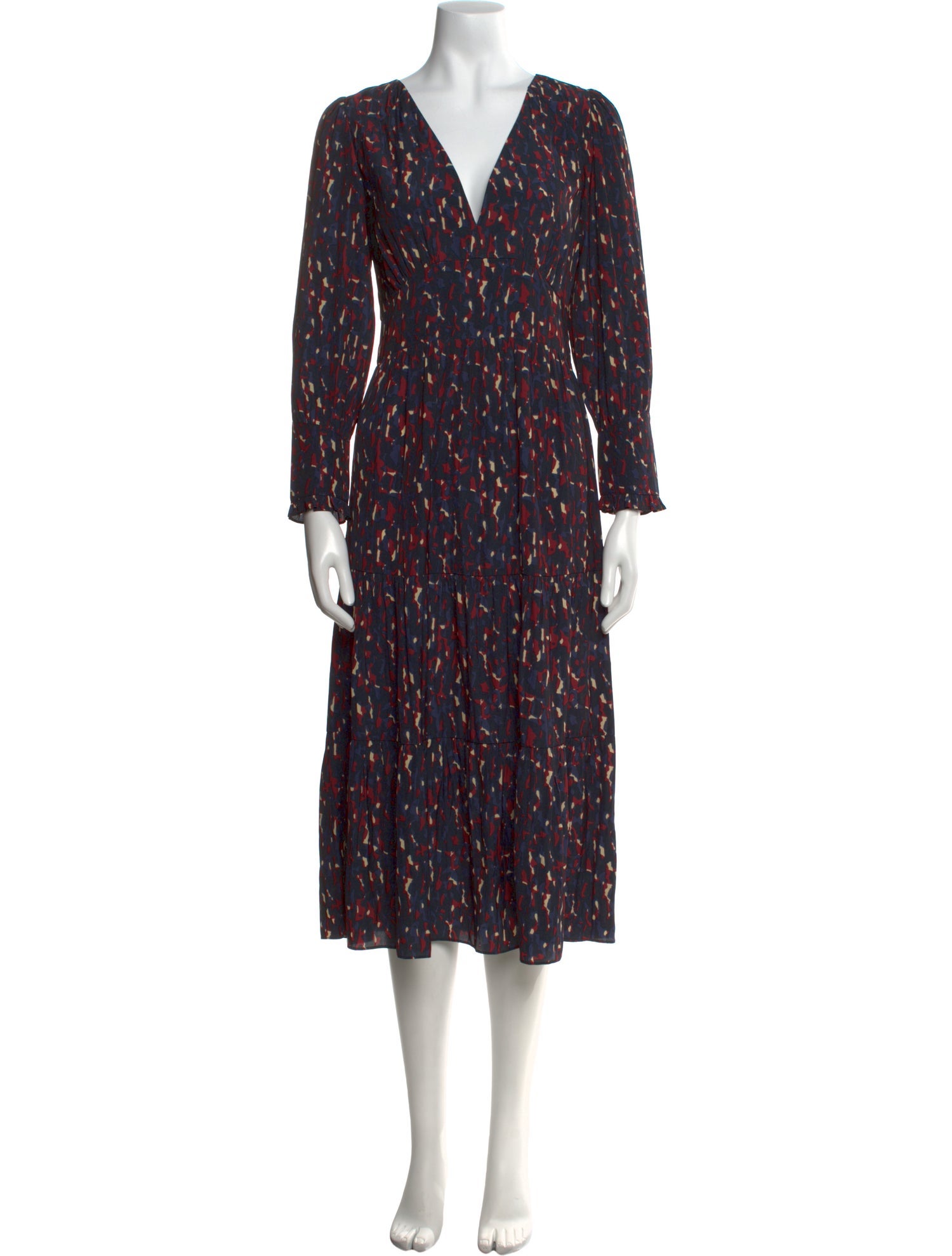 BA&SH Printed Midi Length Dress