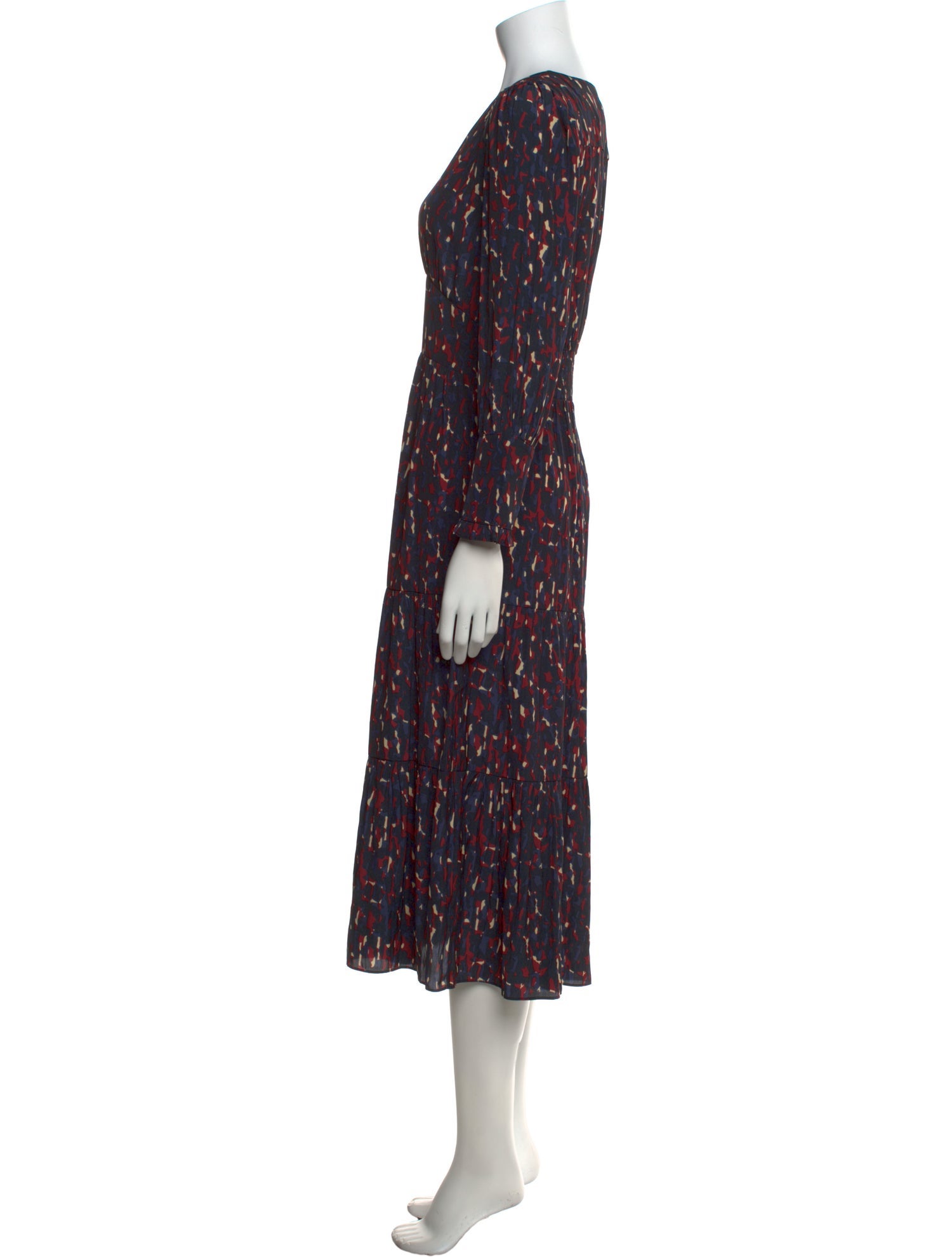BA&SH Printed Midi Length Dress