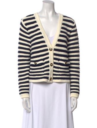 BA&SH Striped V-Neck Sweater