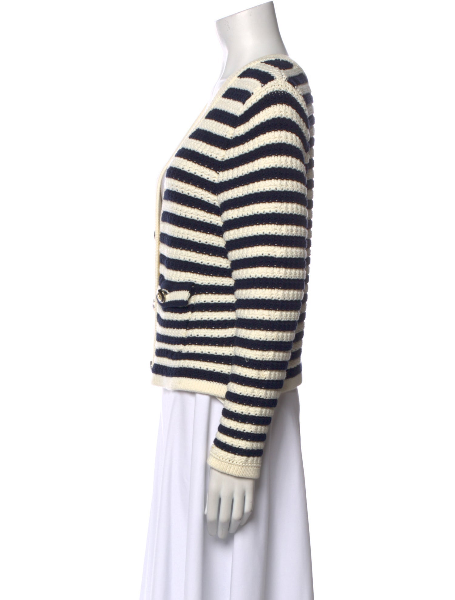 BA&SH Striped V-Neck Sweater